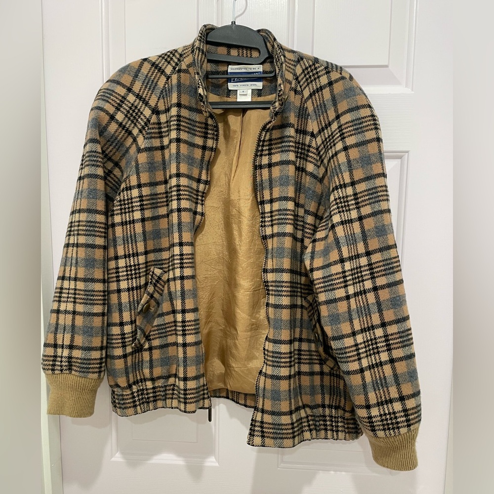 Vintage Pendleton 100% Plaid Wool Zip Jacket With… - image 6